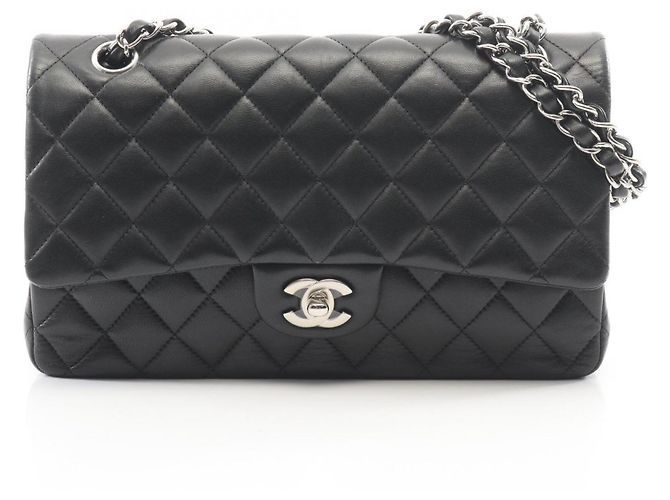 Borsa a tracolla Chanel Matelassé Double Flap Nero
