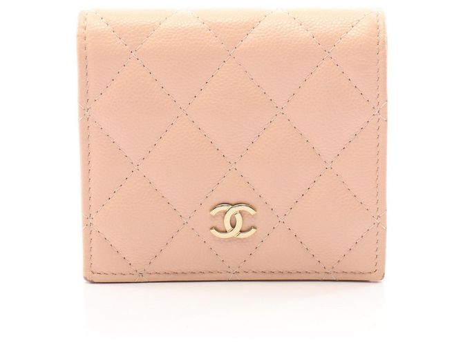 Chanel Matelassé Classic Small Wallet Pink