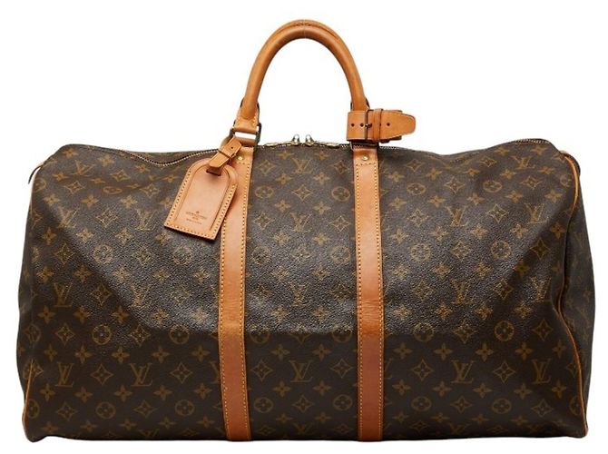 Bolsa Boston Louis Vuitton Monogram Keepall 55 Marrom