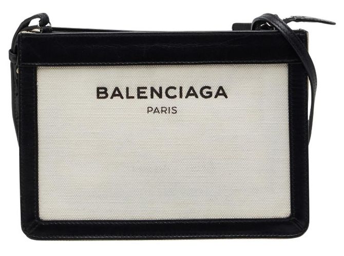 Borsa a tracolla Balenciaga nera e bianca Nero Bianco