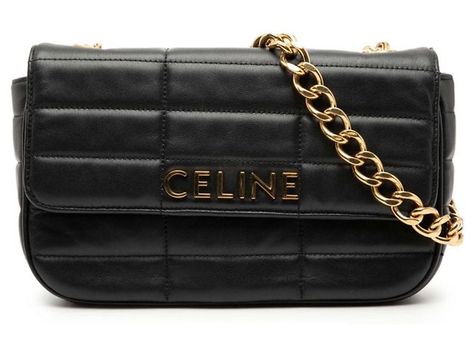 Céline Borsa a tracolla Celine Matelassé Monochrome Chain Nero