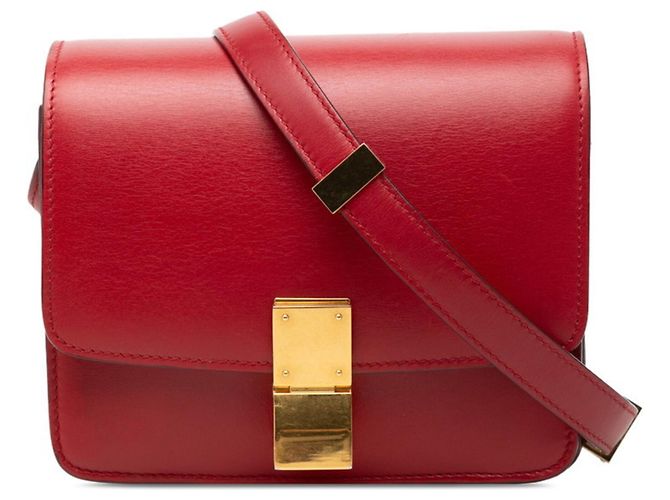 Céline Borsa a tracolla Celine Classic Box Rosso