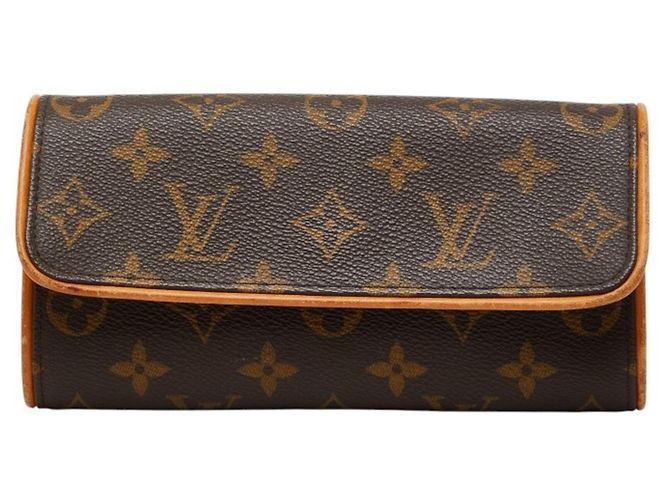 Louis Vuitton Monogram Pochette Twin PM Handtasche Braun