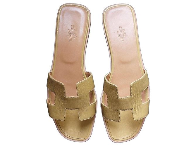 Hermès Sandali Oran in pelle Giallo