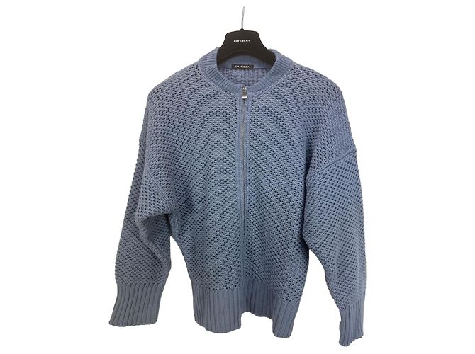 Autre Marque Canessa Kaschmir-Cardigan mit Reißverschluss, Blau