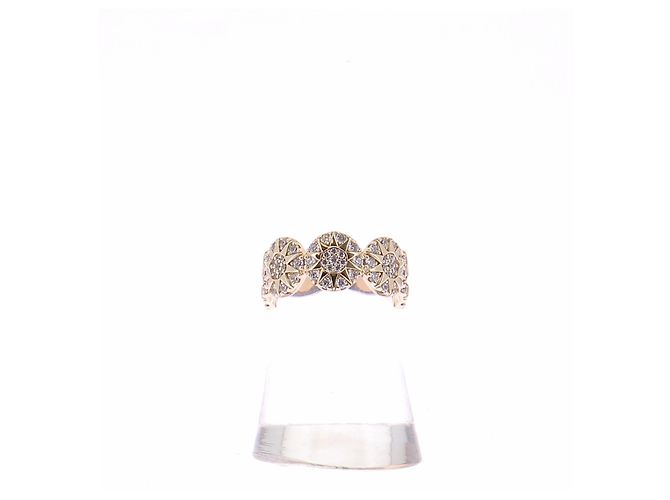 APM Monaco Goldring mit Sonnenmotiven aus Strass Golden