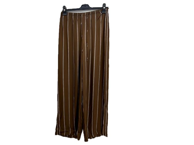 Autre Marque Pantalones marrones de viscosa ELKA COLLECTIVE Castaño