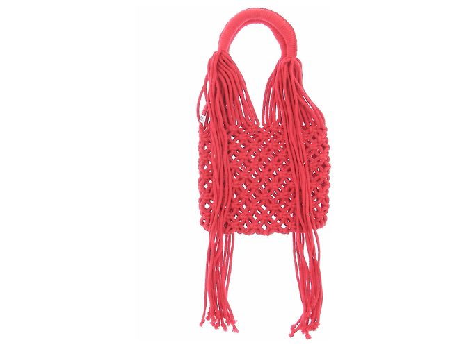 Autre Marque NANNACAY Tasche mit Fransen Rot