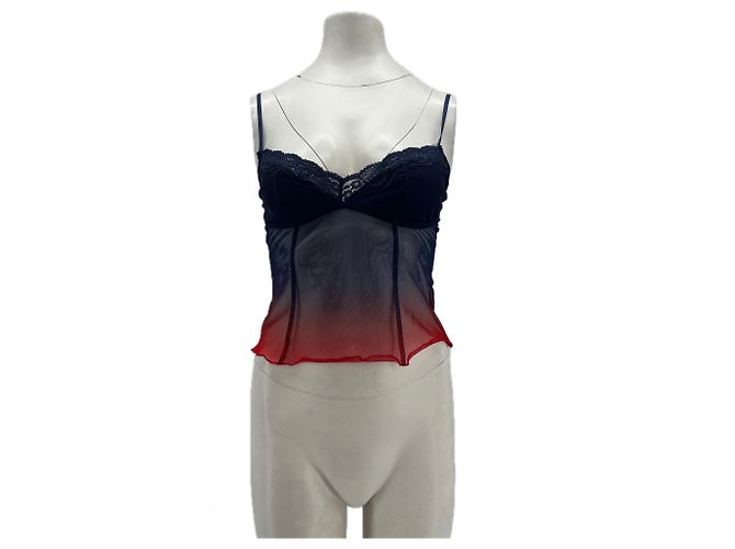 Autre Marque Top blu navy e rosso I.AM.GIA
