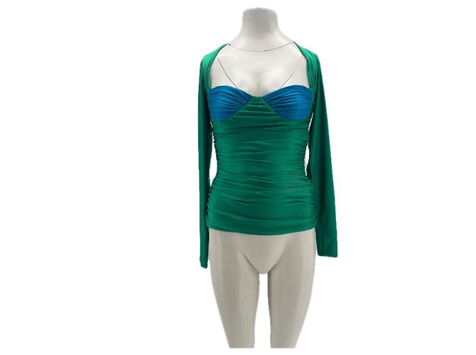 Autre Marque Top verde e blu LIRIKA MATOSHI