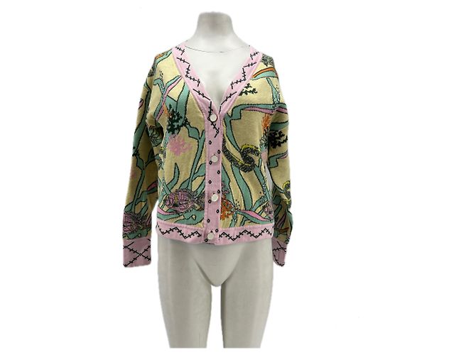 Autre Marque Gelb-rosa Cardigan