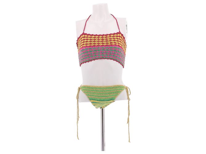 Autre Marque Bañador de dos piezas de punto Multicolor