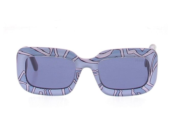 Emilio Pucci Oversized printed sunglasses Blue