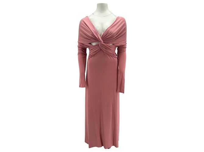 Khaite Rosa Viscose Maxikleid Pink