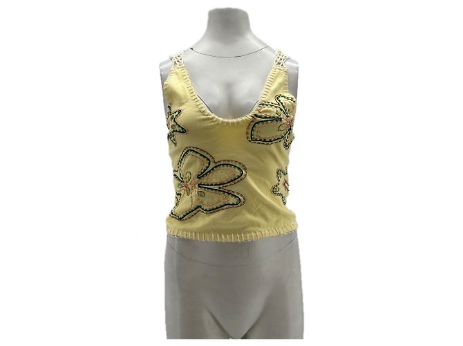 Autre Marque Top amarillo con capucha