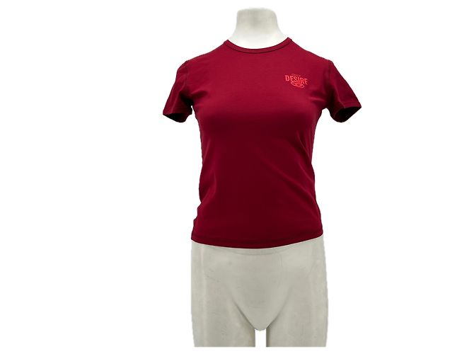 Camiseta Diesel roja de algodón