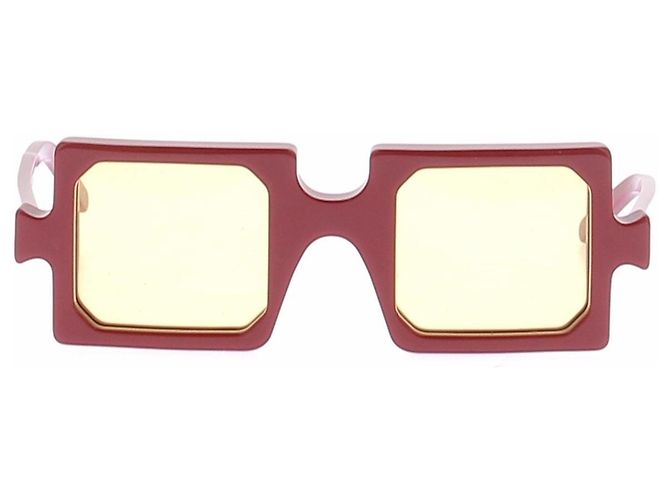 Autre Marque Gafas de sol cuadradas rojas