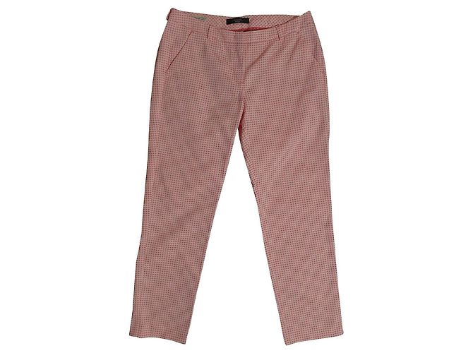 Weekend Max Mara Pantalones Estampados Rosa Blanco
