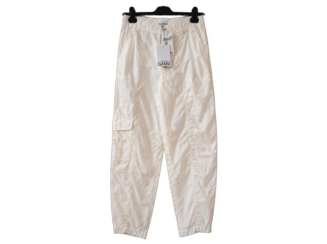 Ganni Cargo-Hose beige