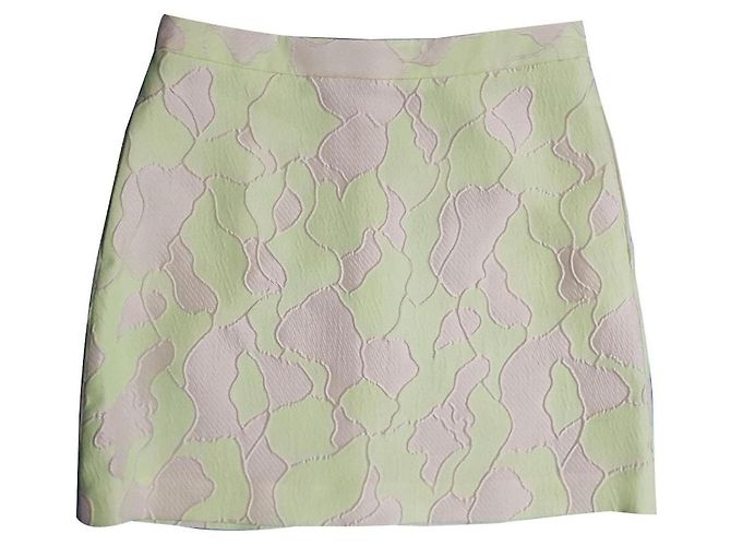 3.1 Phillip Lim Minifalda de jacquard Blanco roto Verde claro