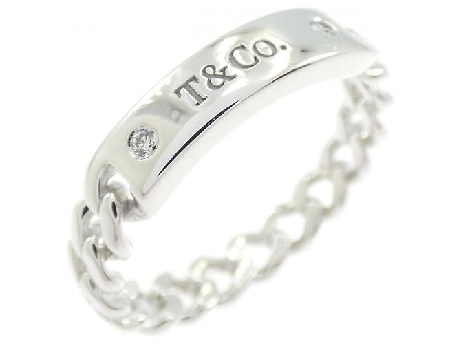 Tiffany & Co Anillo Tiffany HardWear Micro Link en oro blanco