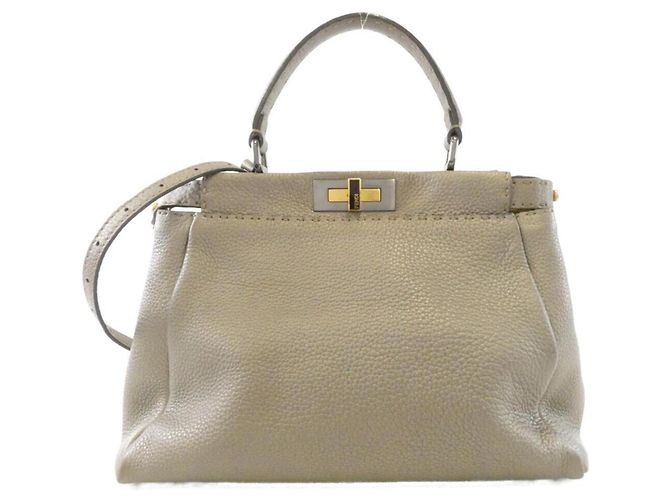 Bolsa Fendi Peekaboo Prata