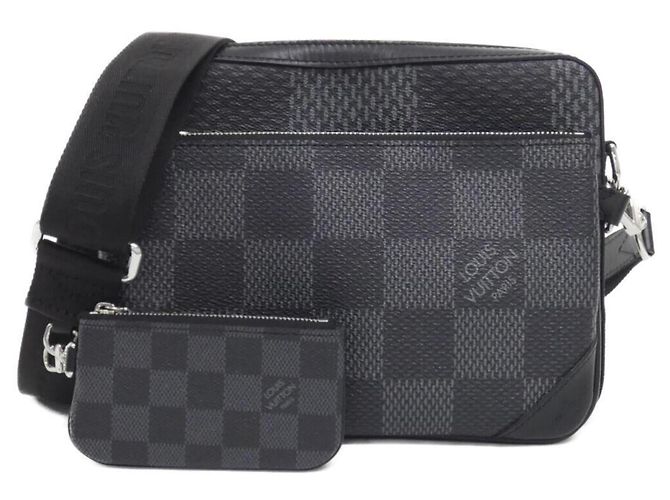 Borsa a tracolla Louis Vuitton Damier Graphite 3D Trio Marrone Damier ebene