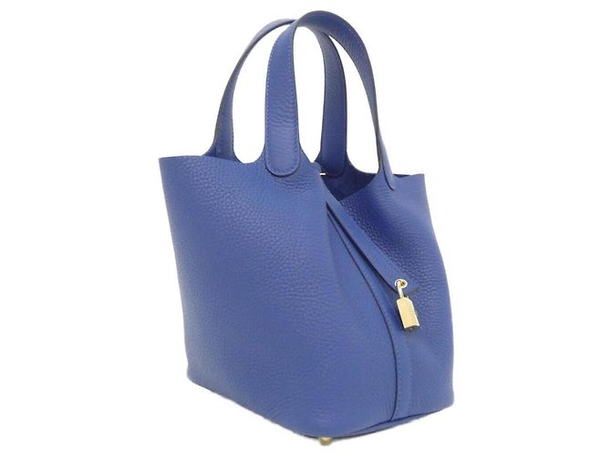 Hermès Bolsa Hermes Picotin Lock PM Azul