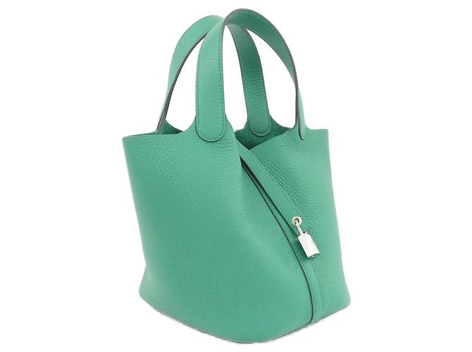 Hermès Sac à main Hermes Picotin Lock PM Vert clair