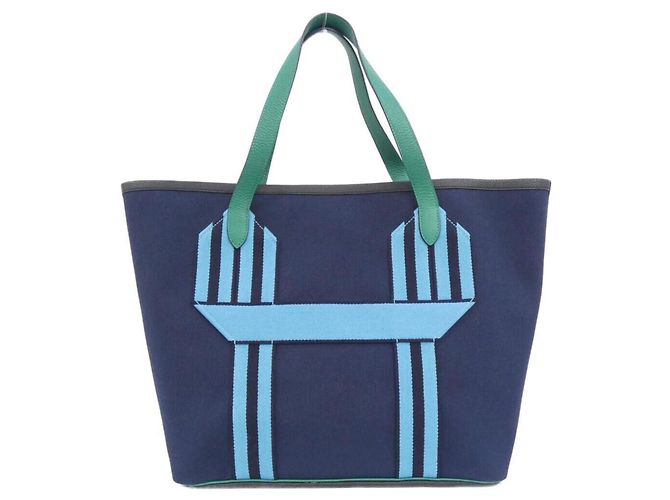 Hermès Bolsa Hermes Pure Sangle Preto Azul Verde claro