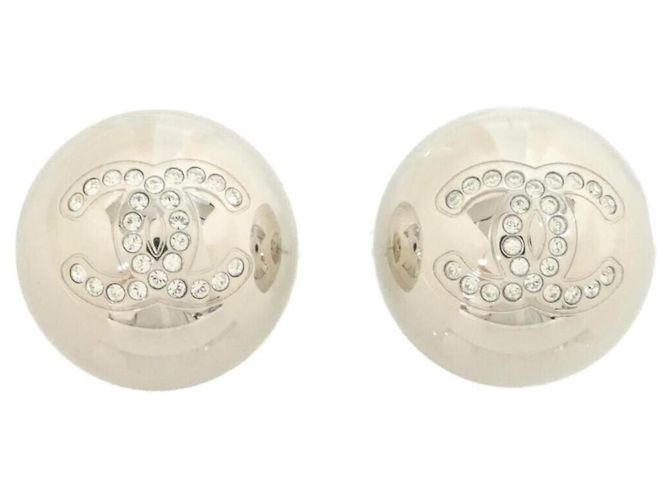 Pendientes de botón Chanel ABG870 Plata
