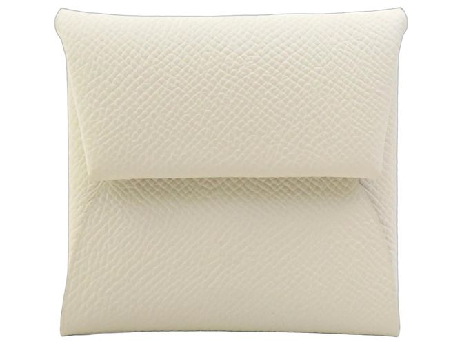 Hermès Hermes Epsom Leather Coin Purse White