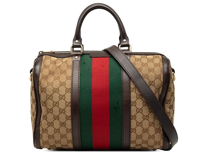 Bolsa Boston Joy em lona GG bege Médium da Gucci