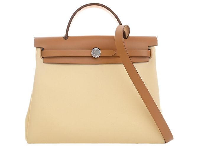 Hermès Yellow Toile Herbag Zip 31 Jaune