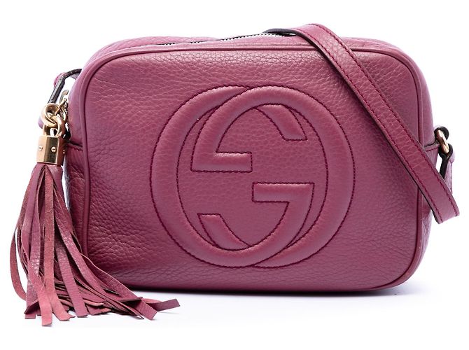 Gucci Bolsa transversal Soho Disco em couro roxo
