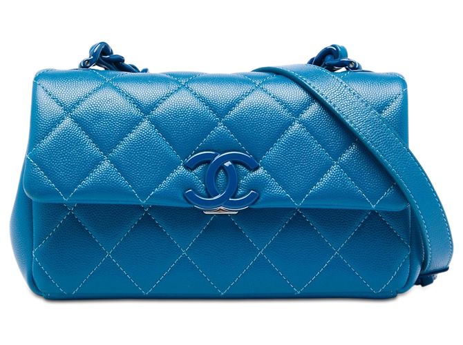 Chanel Blue Small Quilted Caviar My Everything Flap Bleu