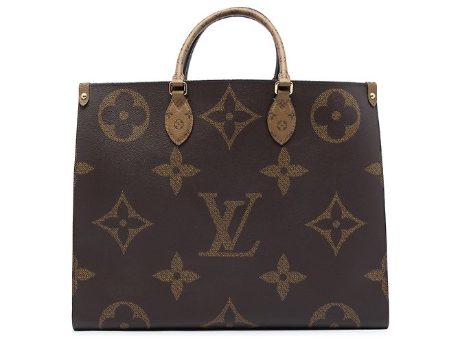 Louis Vuitton Marrom Monogram Reverse Giant OnTheGo GM