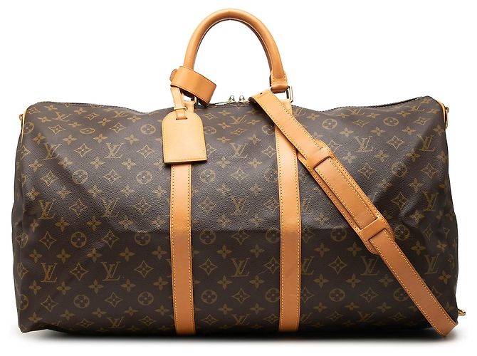Louis Vuitton Marrom Monogram Keepall Bandouliere 55