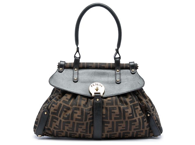 Fendi Brown Medium Zucca Canvas Magic Handbag