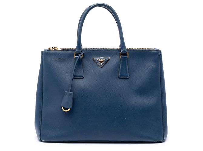 Sac cabas Prada Blue Large Saffiano Lux Galleria Double Zip