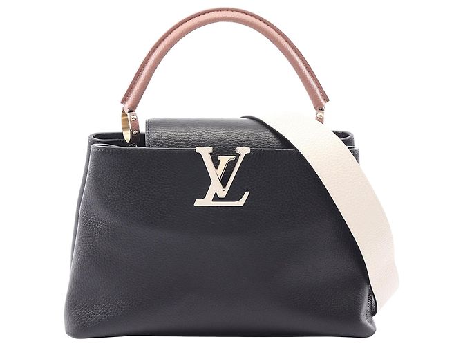 Louis Vuitton Capucines MM in pelle Taurillon nera Nero