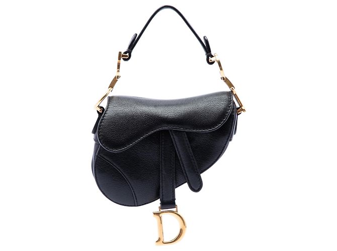 Dior Black Micro Goatskin Saddle Noir