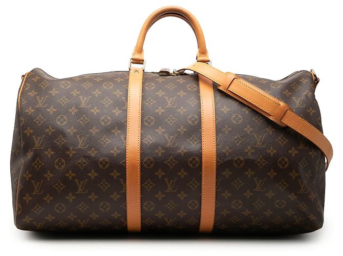 Louis Vuitton Marrom Monogram Keepall Bandouliere 55