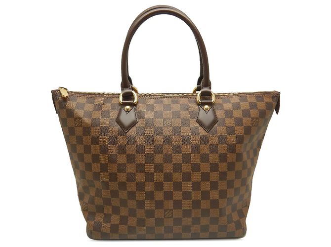 Louis Vuitton Marrone Damier Ebene Saleya MM