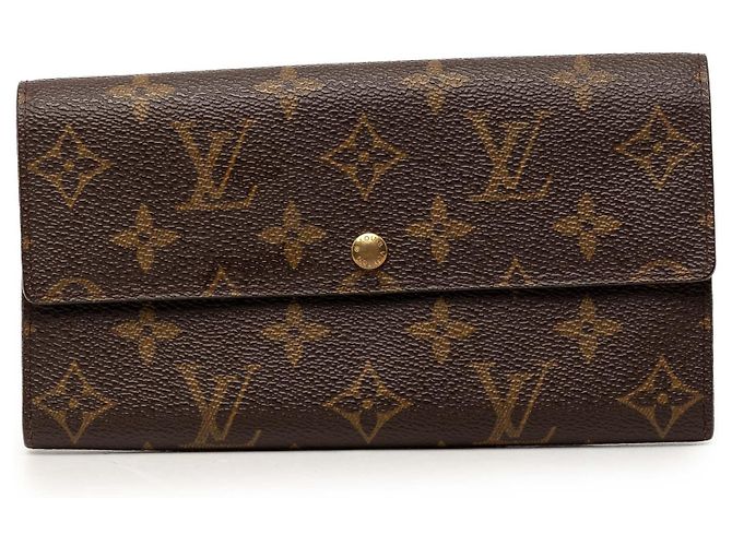 Cartera larga Sarah Monogram marrón Louis Vuitton Castaño