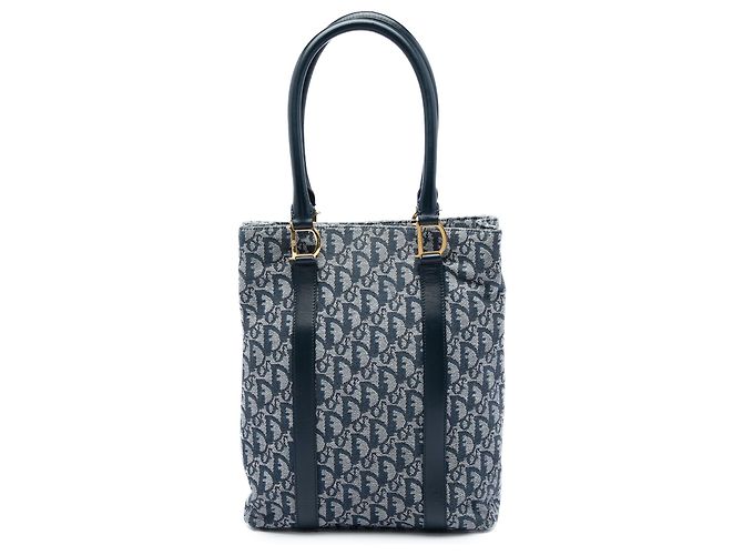 Dior Blue Diorissimo Trotter Canvas Tote Blau