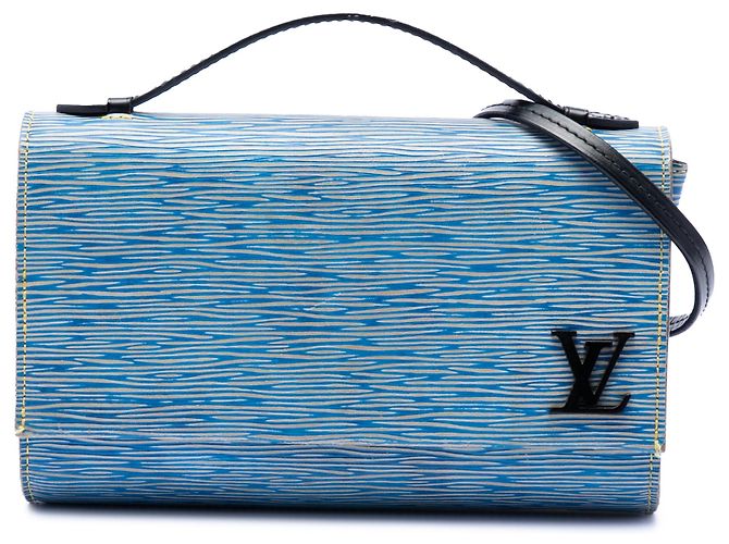 Louis Vuitton Blue Epi Denim Clery Bleu