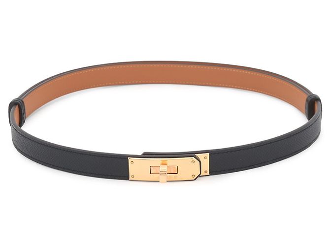 Hermès Cintura Hermes Kelly in pelle Epsom nera Nero