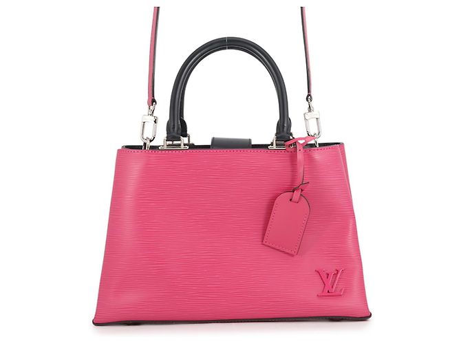 Bolsa Louis Vuitton Epi Cléber PM Preto Rosa