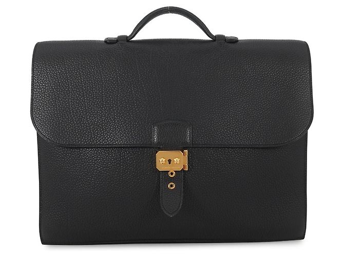 Hermès Hermes Sac à Dépêches 38 Handbag Noir